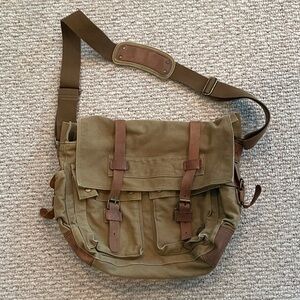 Messenger Bag, Canvas and Leather